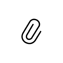 A line drawing of a paperclip